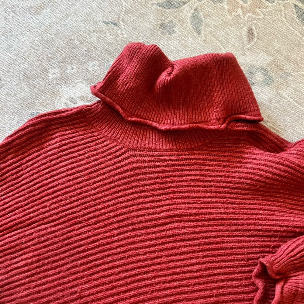 Soft orange turtleneck sweater